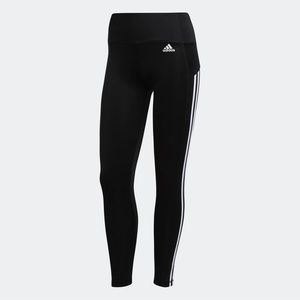 Adidas 3 stripe high rise black leggings XL